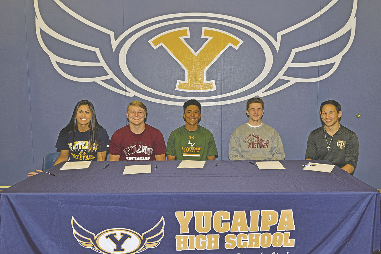 Yucaipa High School seniors accept college scholarships